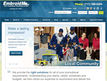 Tablet Screenshot of embroidme-lancaster.com